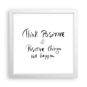 Affiche dans un cadre blanc - Poster - Comment vivre? - 30x30 cm