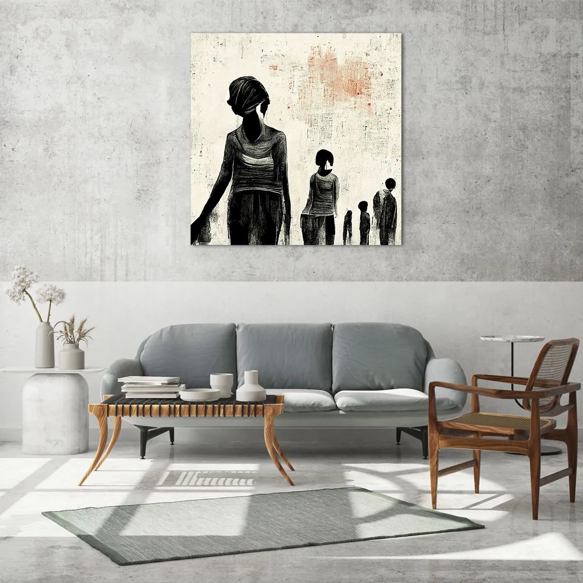 Impression sur verre - Image sur verre - Contre la solitude - 50x50 cm