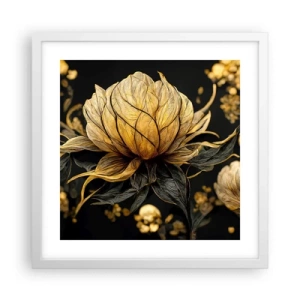 Affiche dans un cadre blanc - Poster - Fragilité subtile - 40x40 cm