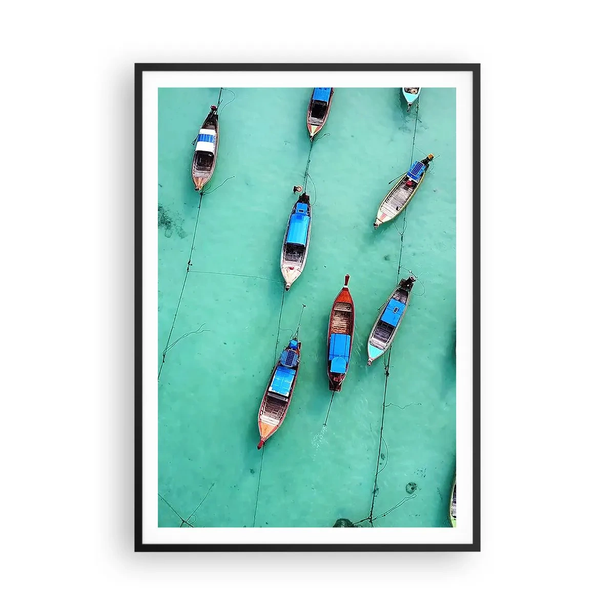 Affiche dans un cadre noir - Poster - Dans une attente jouyeuse - 70x100 cm