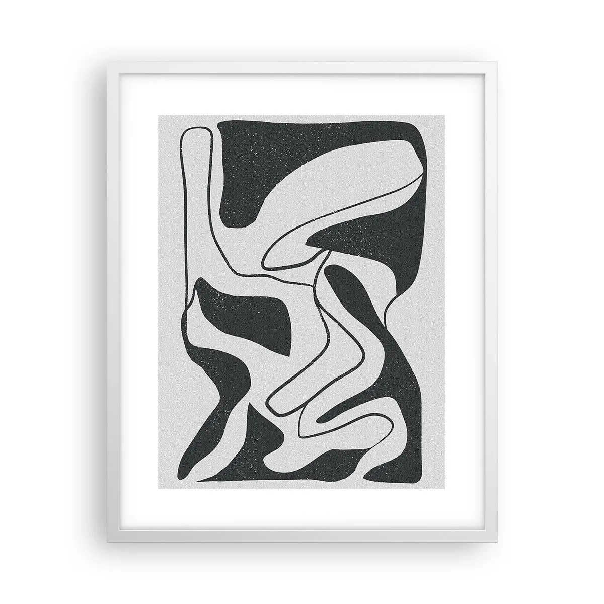 Affiche dans un cadre blanc - Poster - Amusement de labyrinthe abstrait - 40x50 cm