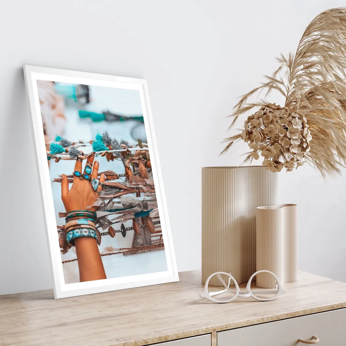 Affiche dans un cadre blanc - Poster - Trésor local - 30x40 cm