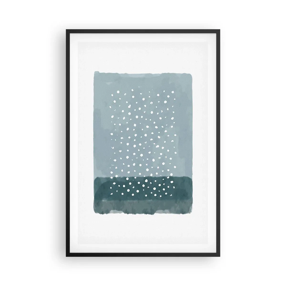 Affiche dans un cadre noir - Poster - Évolution de bleus - 61x91 cm