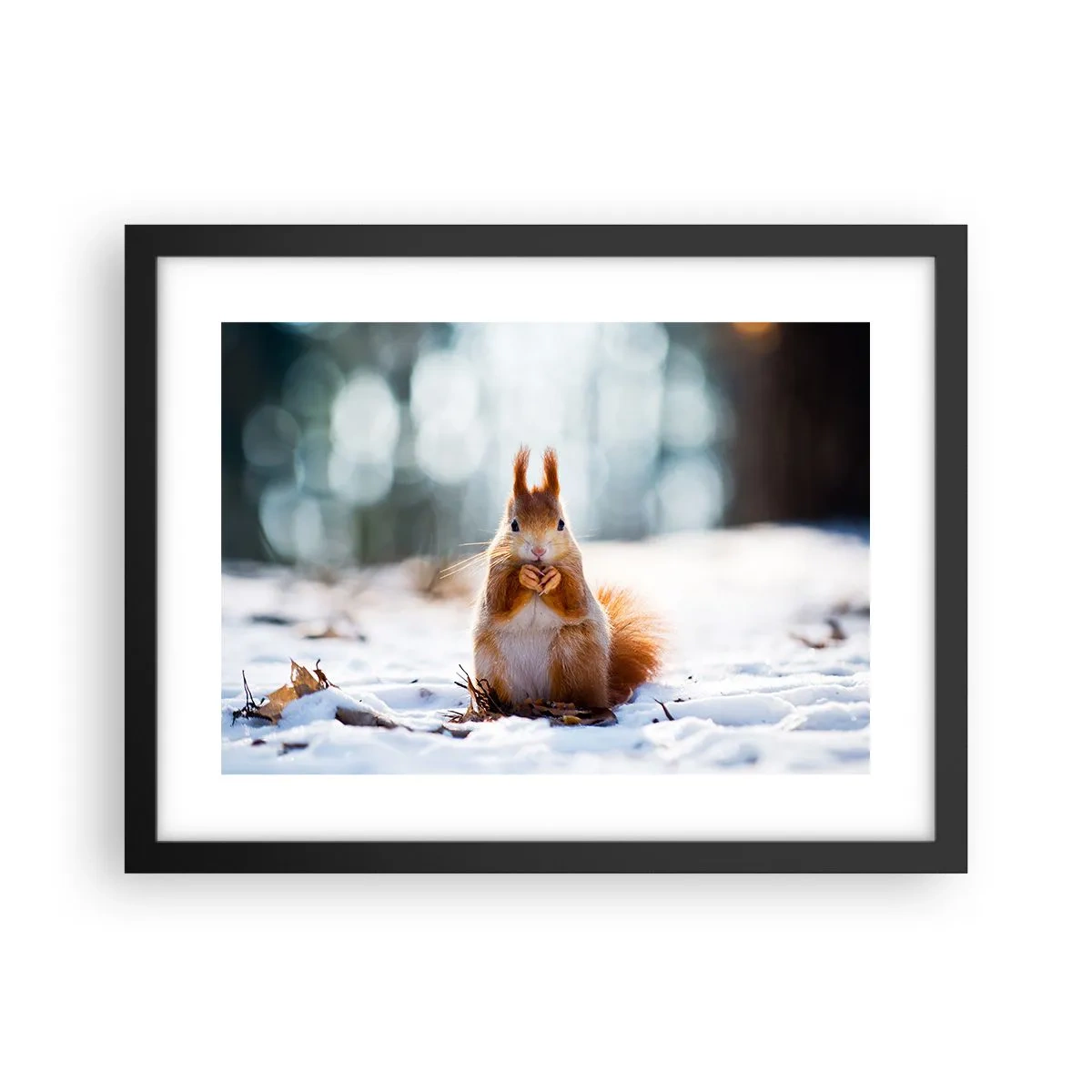 Affiche dans un cadre noir - Poster - Qu'est ce que tu regardes comme ça? - 40x30 cm