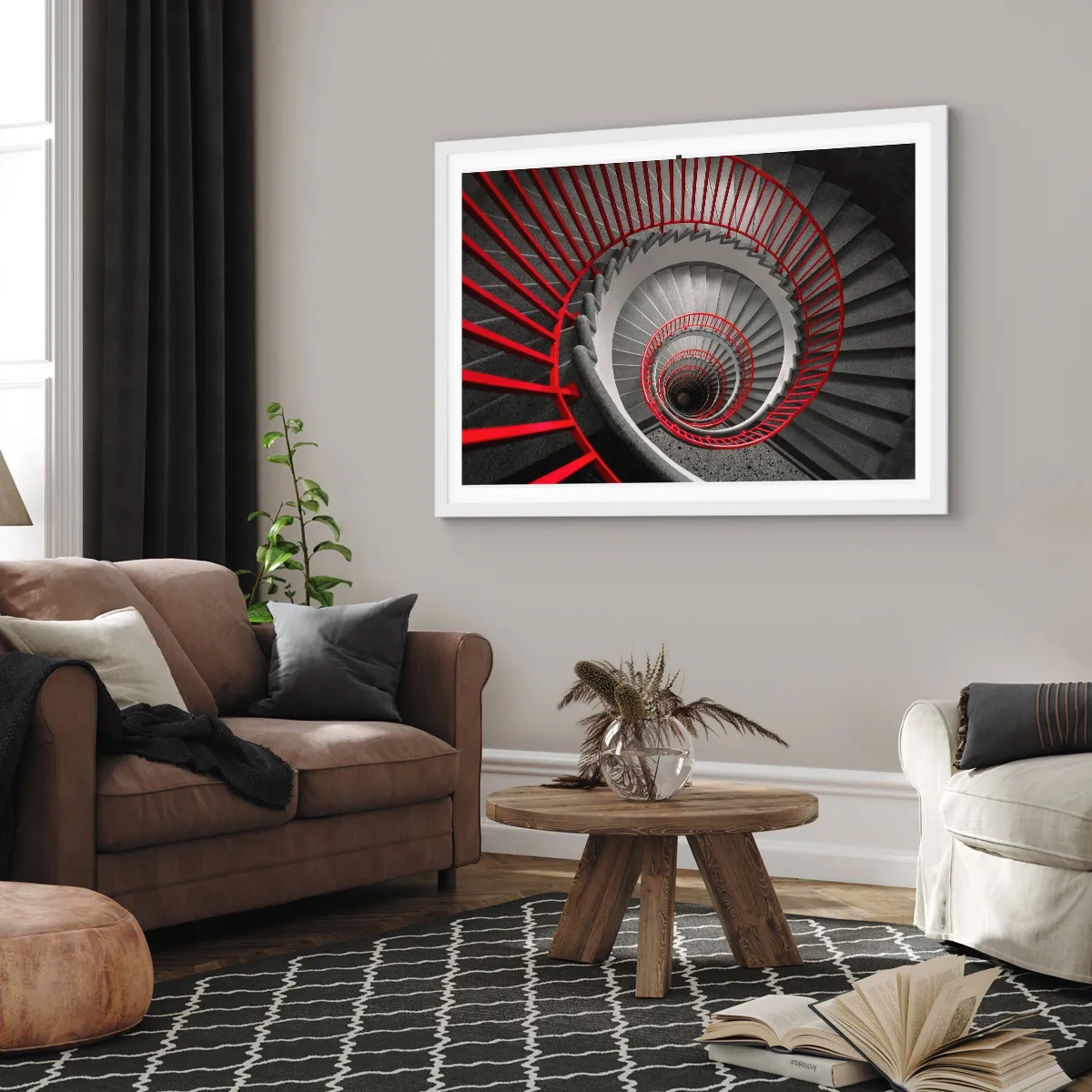 Affiche dans un cadre blanc - Poster - Amusement architectural - 50x40 cm