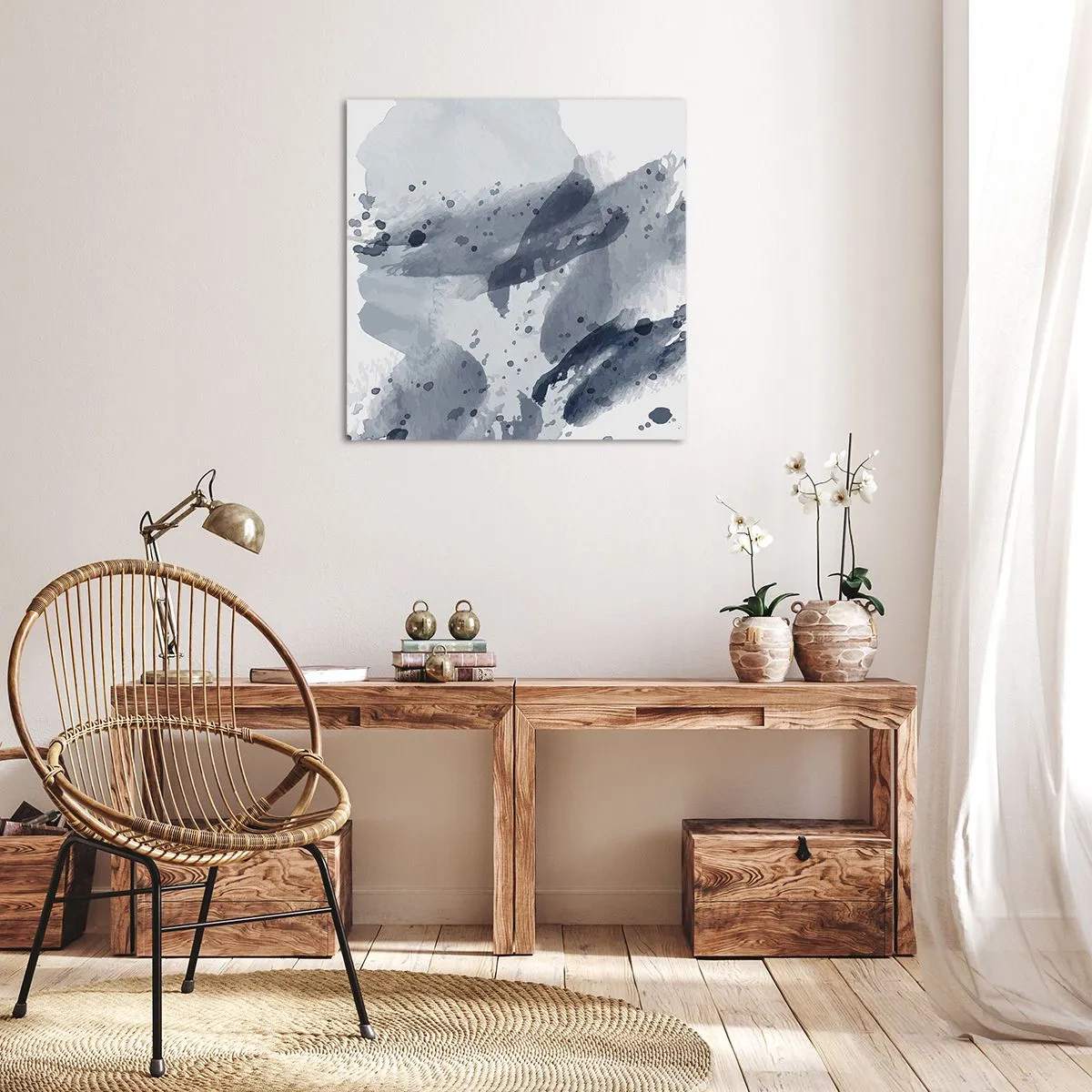 Impression sur toile - Image sur toile - Étude de la nature de l'eau - 50x50 cm