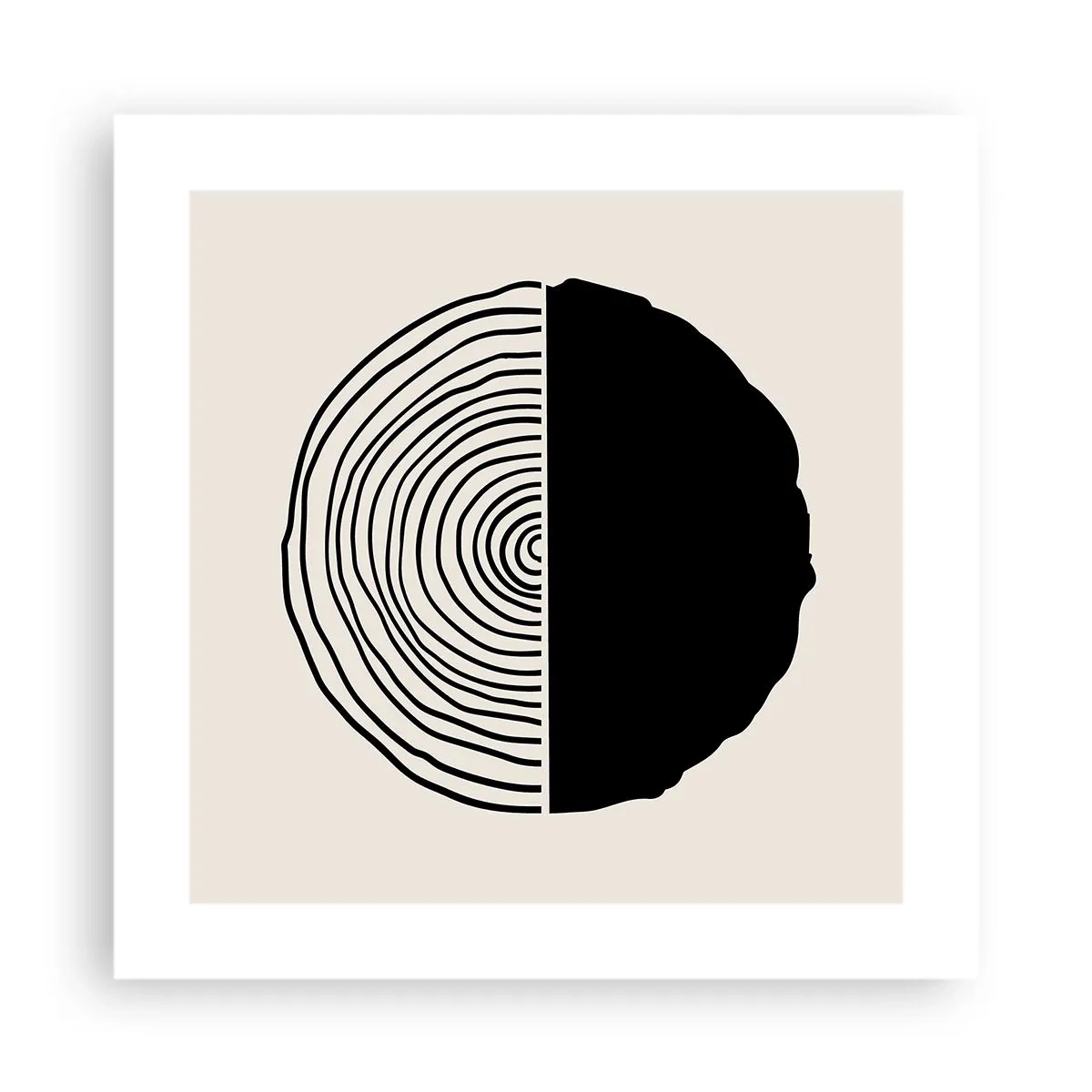 Affiche - Poster - Moitié-moitié - 40x40 cm