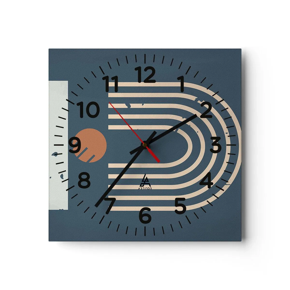 Horloge murale - Pendule murale - Géométrie sur la grenade - 30x30 cm