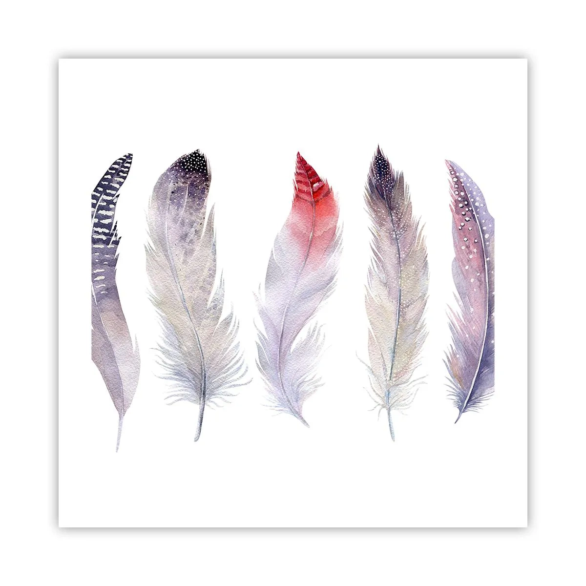 Affiche - Poster - Délicat comme un brouillard multicolore - 50x50 cm