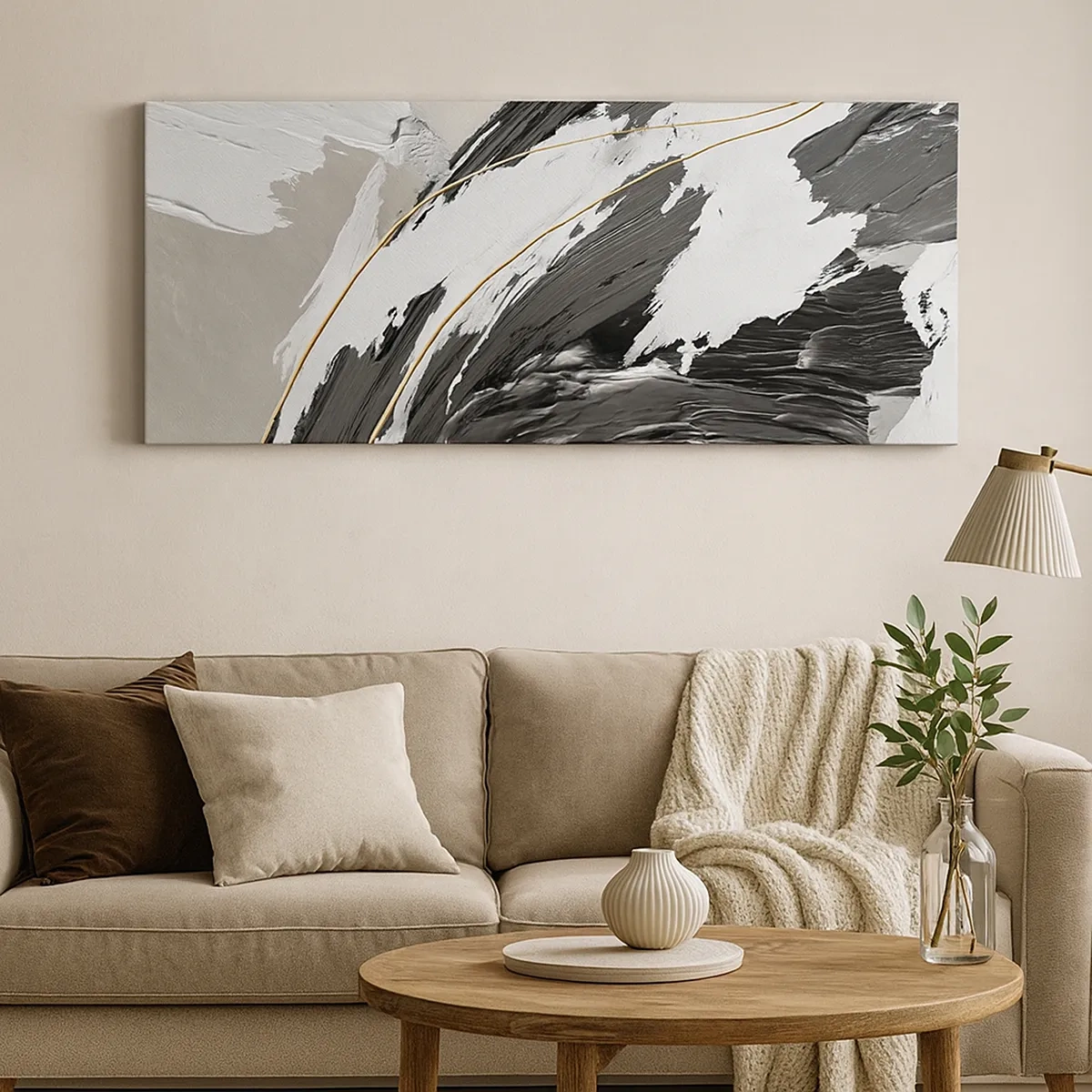 Impression sur toile - Image sur toile - L'abstraction à grande échelle - 30x30 cm