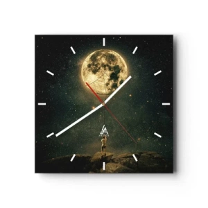 Horloge murale - Pendule murale - Celui qui a volé la lune - 40x40 cm