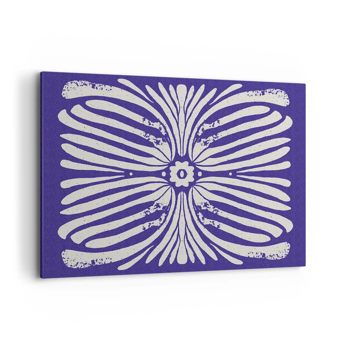 Impression sur toile - Image sur toile - Motif ethnique dans les tons violet et blanc - 120x80cm - Inspirations ethniques - Décoration murale moderne pour le salon et la chambre ARTTOR