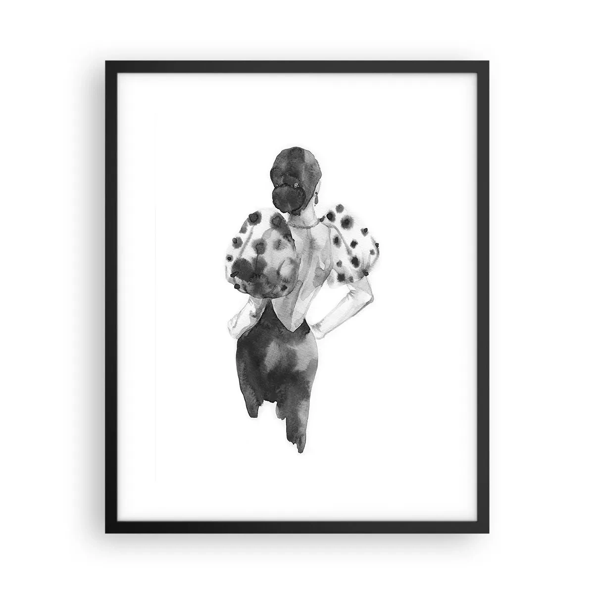 Affiche dans un cadre noir - Poster - Elle est passée juste à côté - 40x50 cm