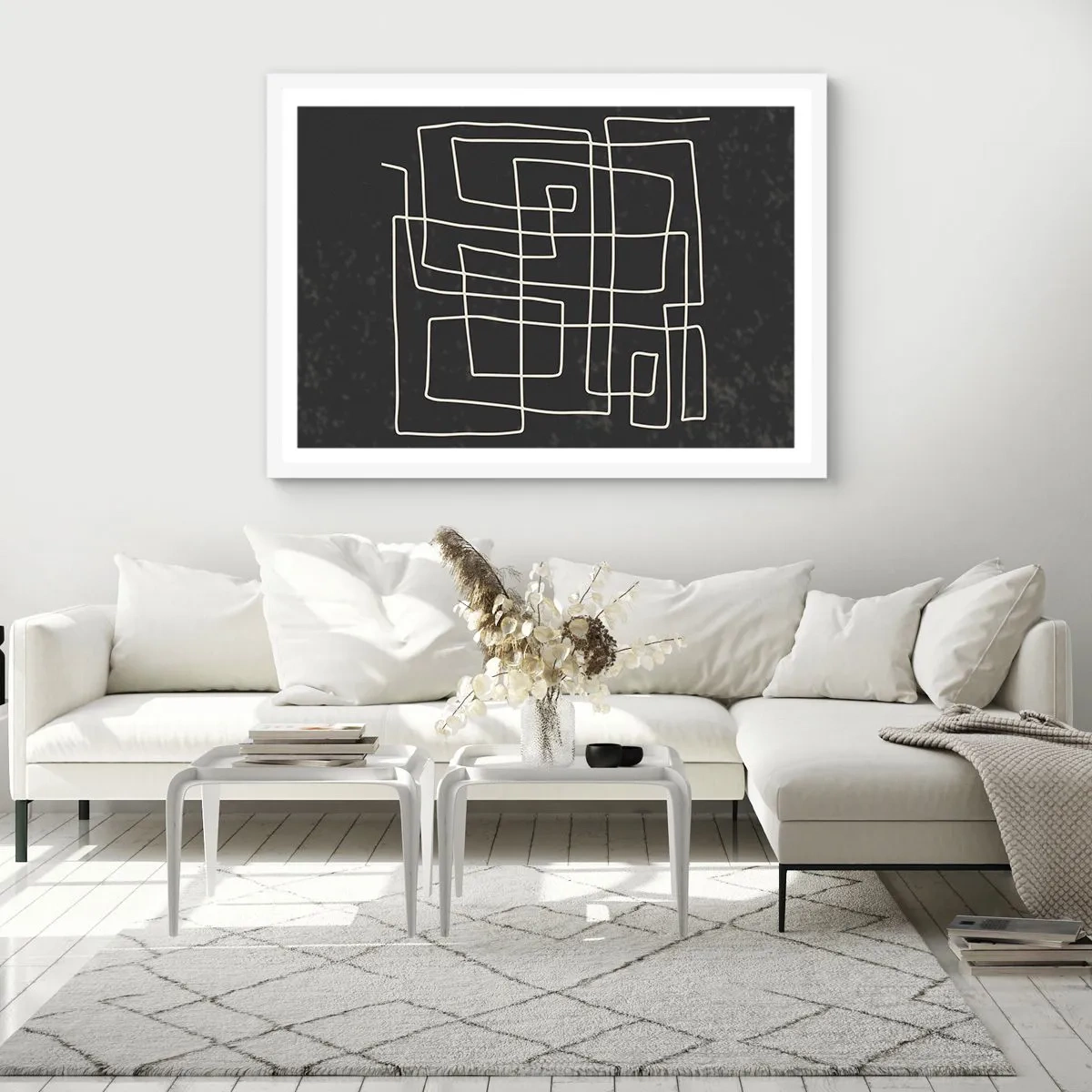 Affiche dans un cadre blanc - Poster - Pas aussi simple - 91x61 cm