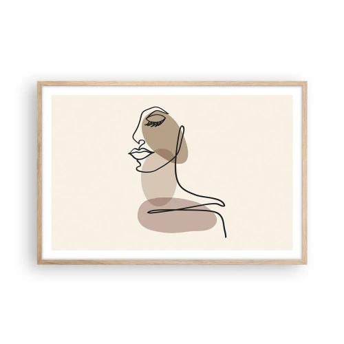 Affiche dans un chêne clair - Poster - S'écouter - 91x61 cm