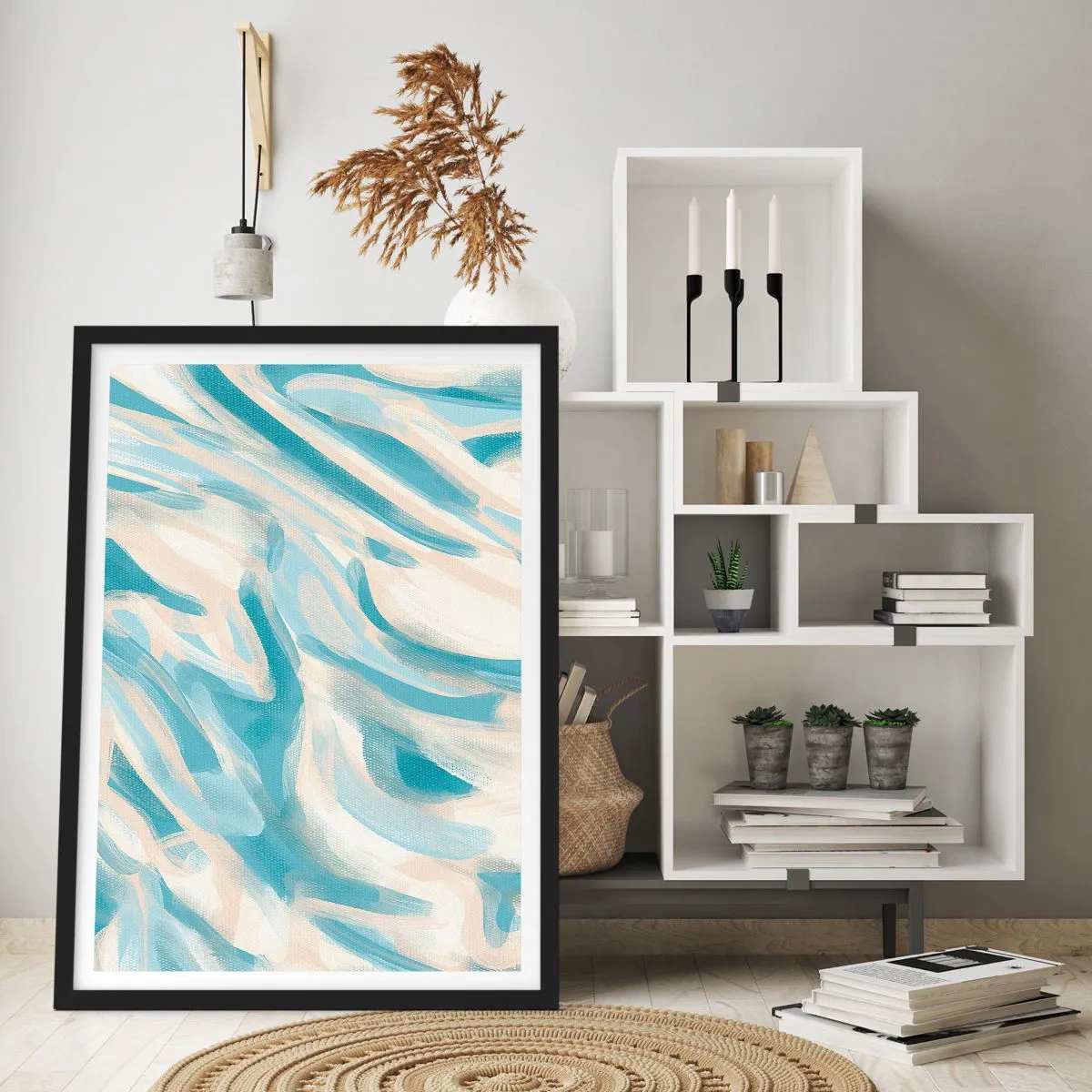 Affiche dans un cadre noir - Poster - Brise printanière - 30x40 cm