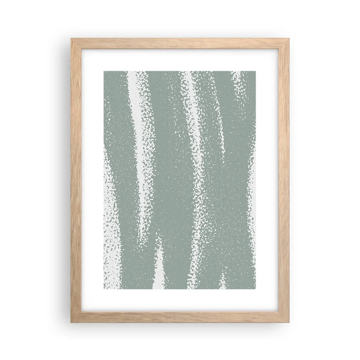 Affiche dans un chêne clair - Poster - Abstraction dans un climat hivernal - 30x40 cm