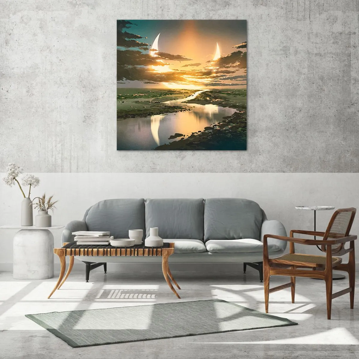 Impression sur verre - Image sur verre - Quelque part dans une galaxie lointaine, très lointaine - 40x40 cm