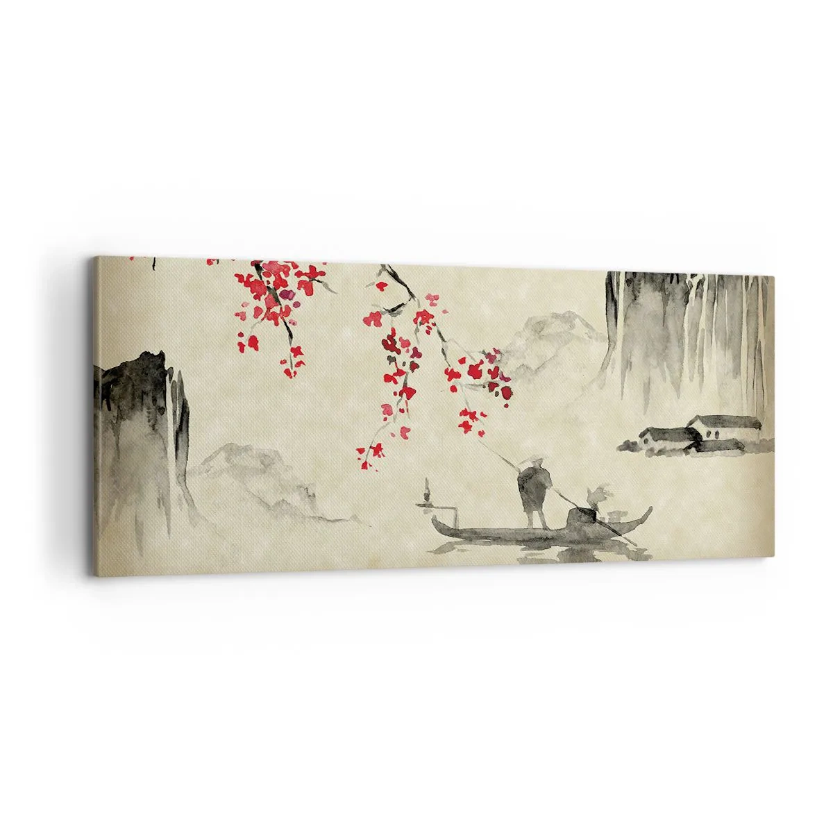 Impression sur toile - Image sur toile - Au pays des cerisiers en fleurs - 100x40 cm