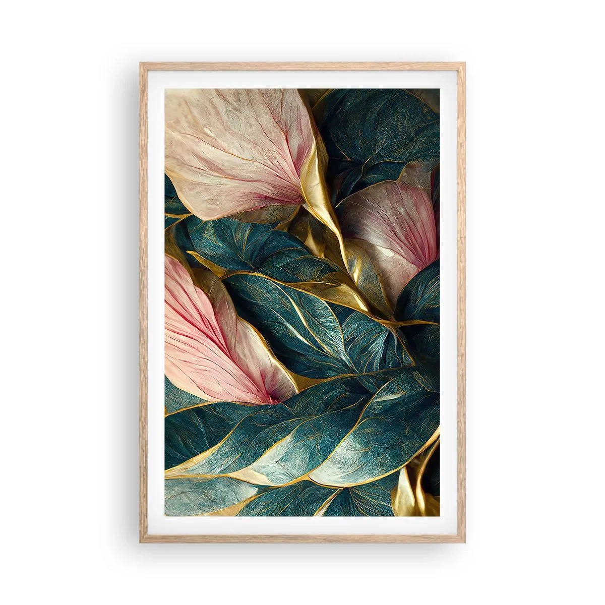 Affiche dans un chêne clair - Poster - Élégance et style naturels - 61x91 cm