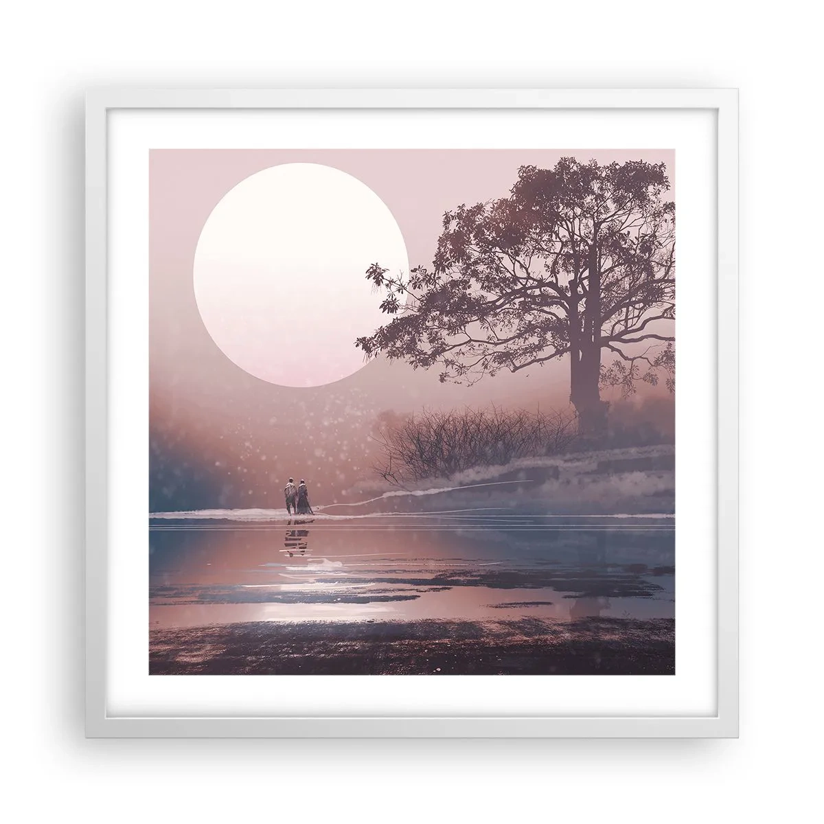 Affiche dans un cadre blanc - Poster - Merveilles de la nuit - 50x50 cm