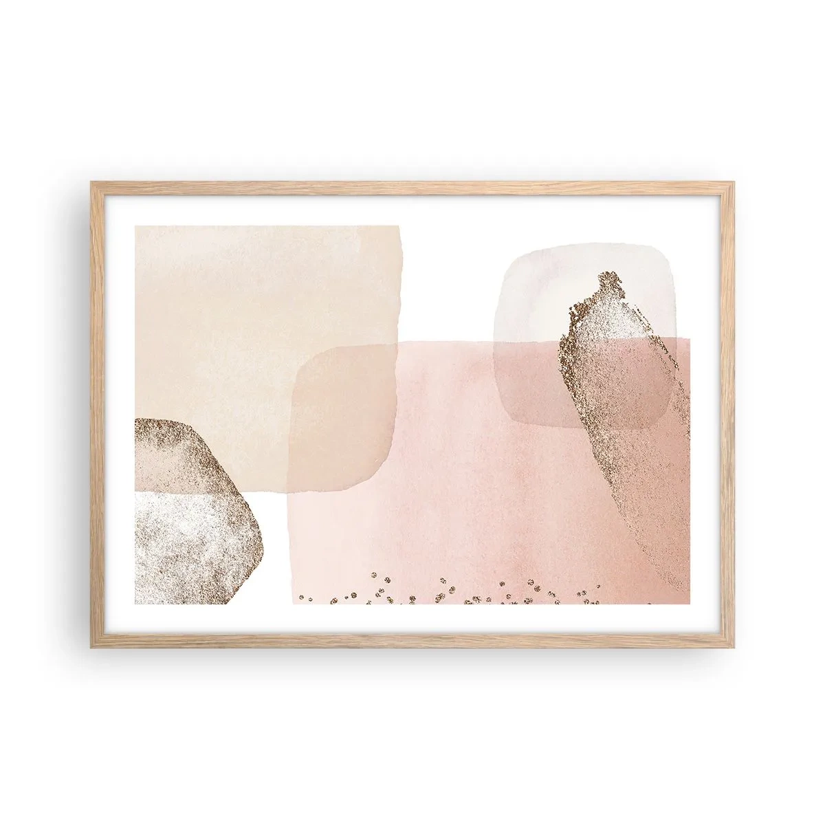 Affiche dans un chêne clair - Poster - Regard à travers la couleur - 70x50 cm