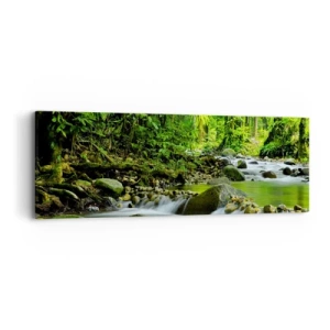 Impression sur toile - Image sur toile - Nager dans un océan de verdure - 90x30 cm