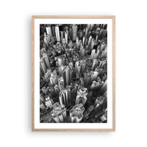 Affiche dans un chêne clair - Poster - Toujours de plus en plus haut - 50x70 cm