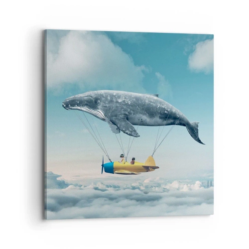 Impression sur toile - Image sur toile - Pourquoi pas? - 70x70 cm