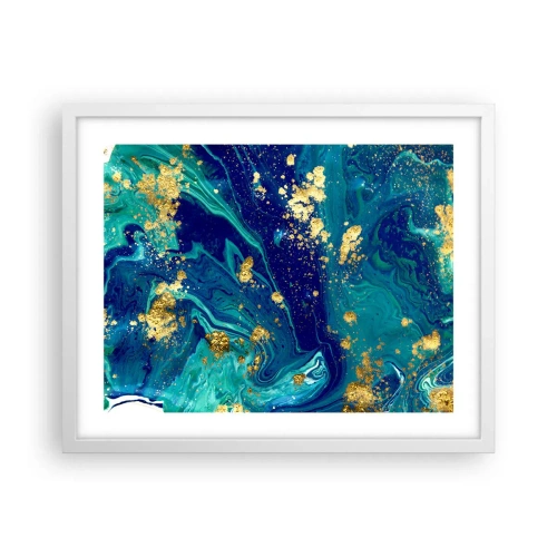 Affiche dans un cadre blanc - Poster - Les pétales du soleil - 50x40 cm