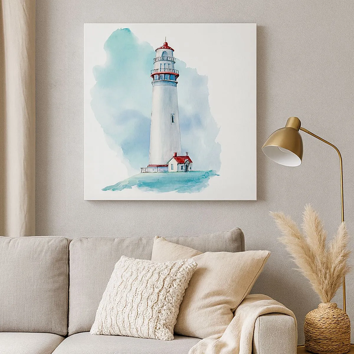 Impression sur toile - Image sur toile - La douce sœur du bleu - 30x30 cm