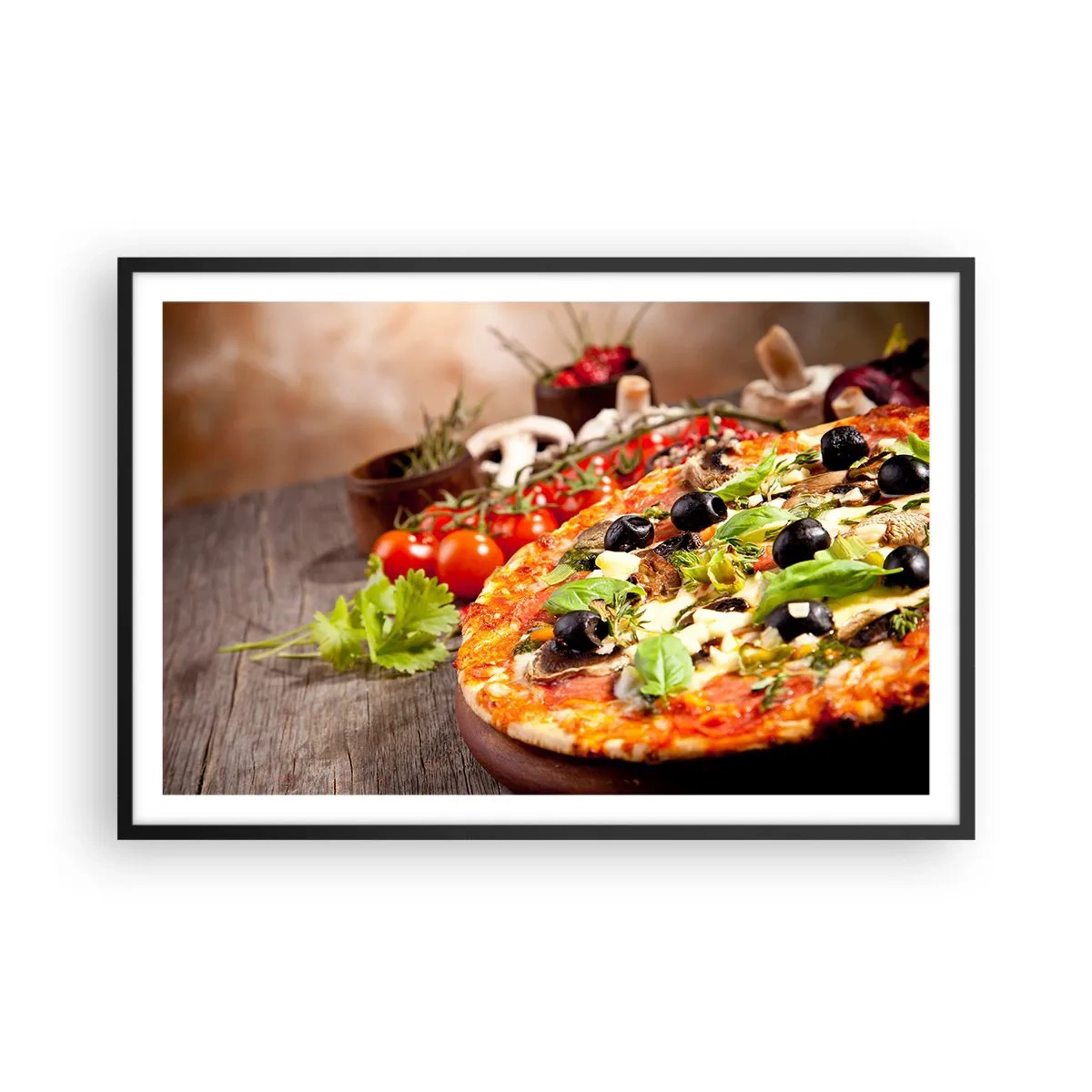 Affiche dans un cadre noir - Poster - Des ingrédients telluriques - 91x61 cm