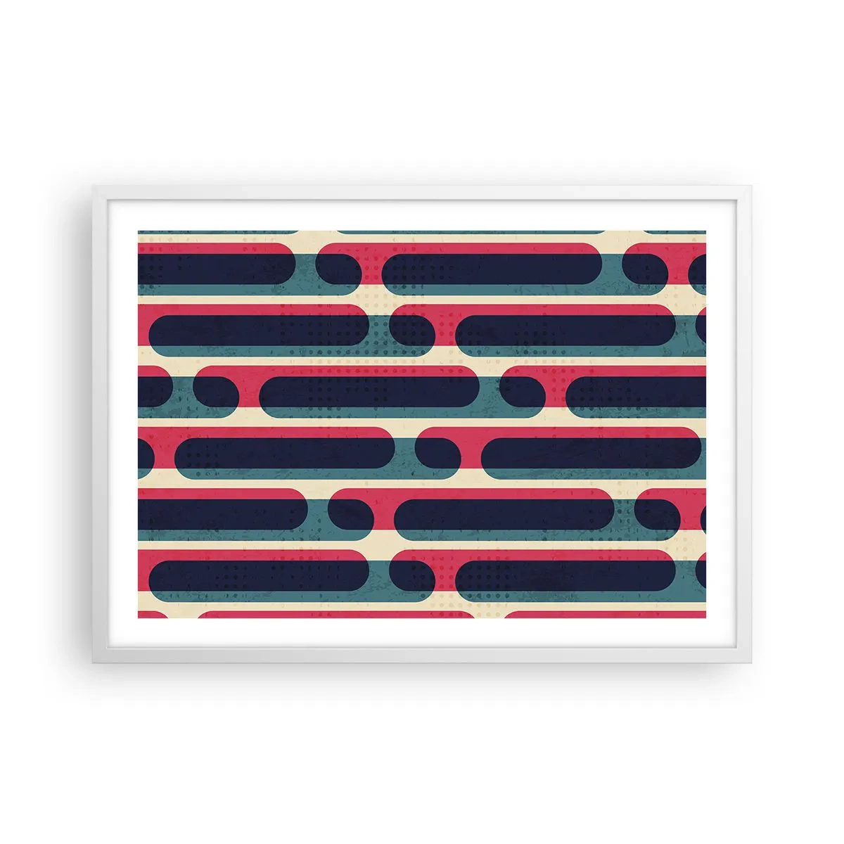 Affiche dans un cadre blanc - Poster - En profondeur et sur l'avant - 70x50 cm