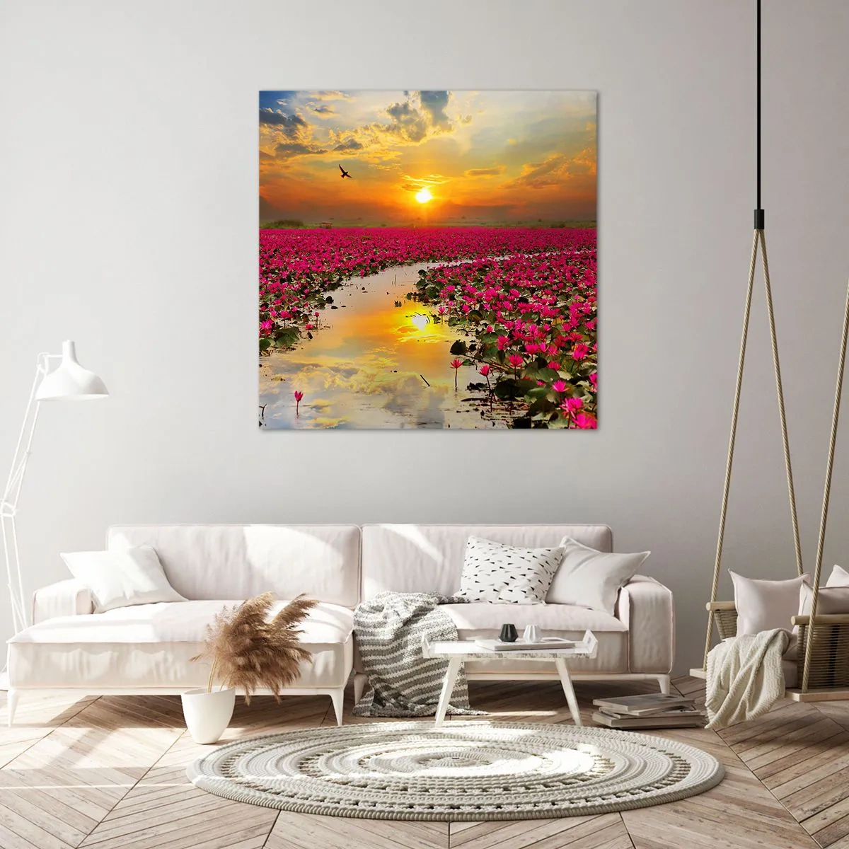 Impression sur toile - Image sur toile - La vie secrète du lac - 30x30 cm