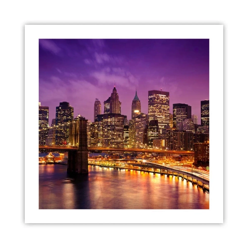 Affiche - Poster - Manhathann or violet - 50x50 cm