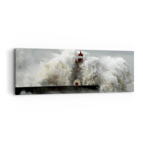 Impression sur toile - Image sur toile - La colère de l'océan - 90x30 cm