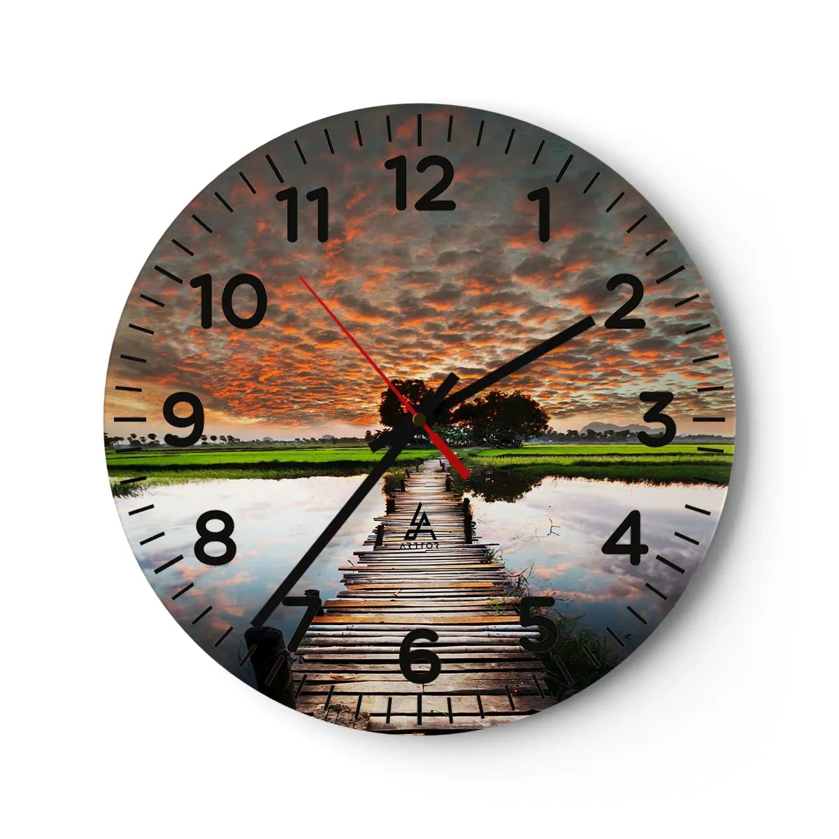 Horloge murale - Pendule murale - Étendez vos bras - respirez - 40x40 cm