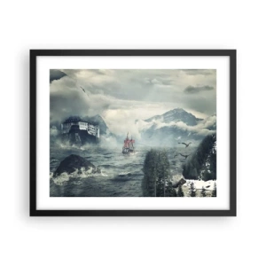 Affiche dans un cadre noir - Poster - Dans l'eau magique - 50x40 cm