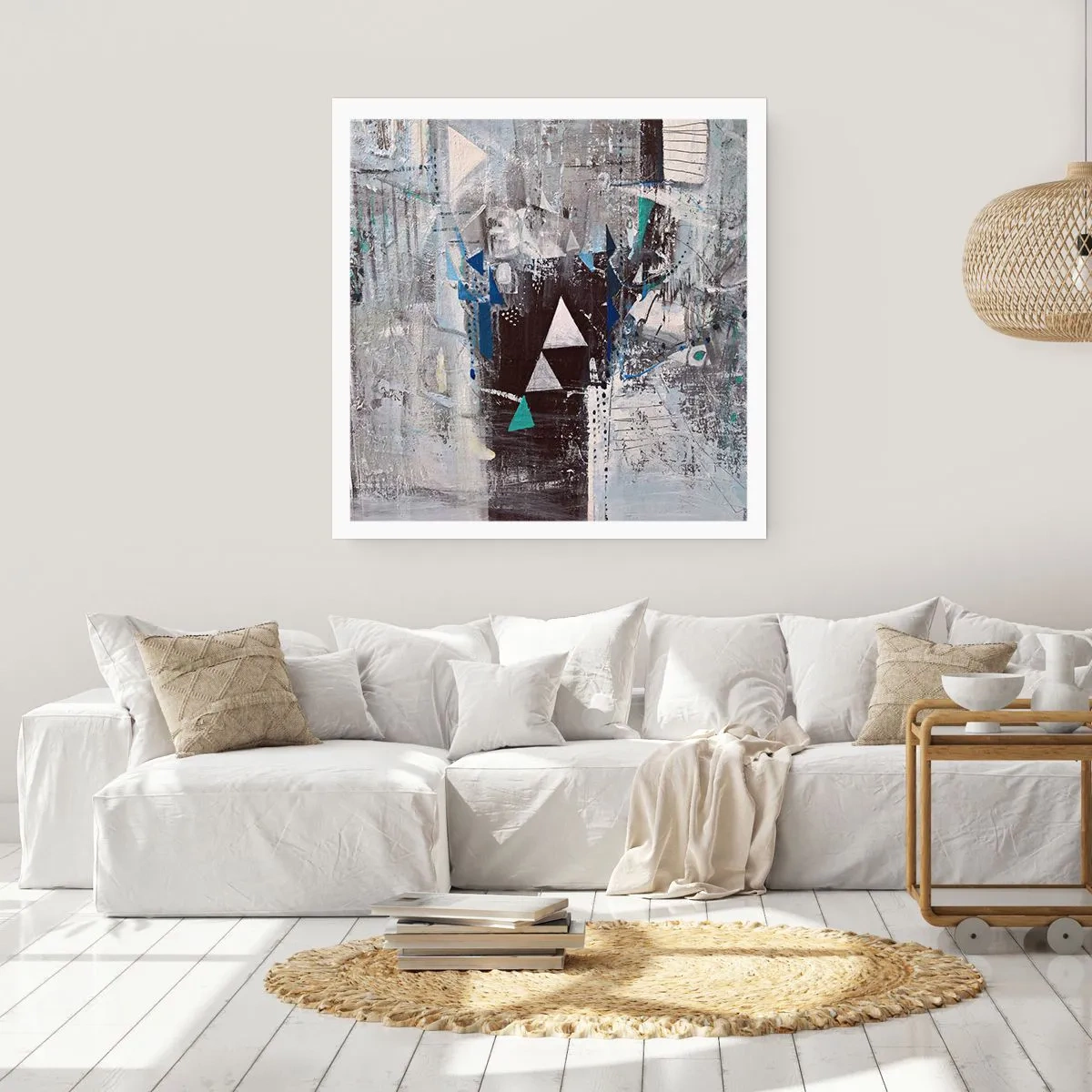 Affiche - Poster - Ordre prioritaire des triangles - 50x50 cm