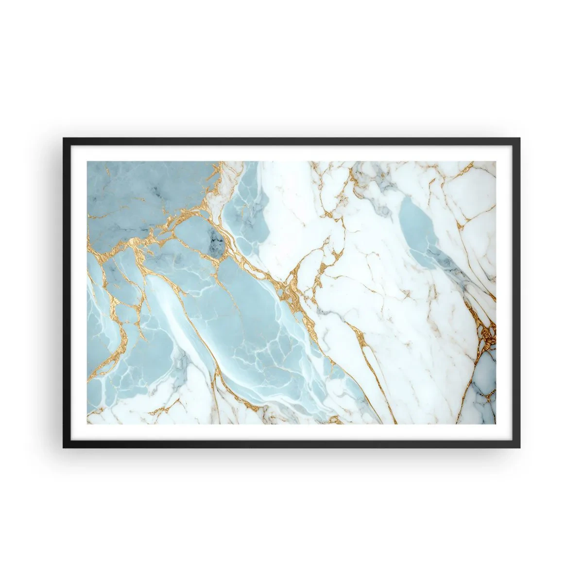 Affiche dans un cadre noir - Poster - Richesse en pierre - 91x61 cm