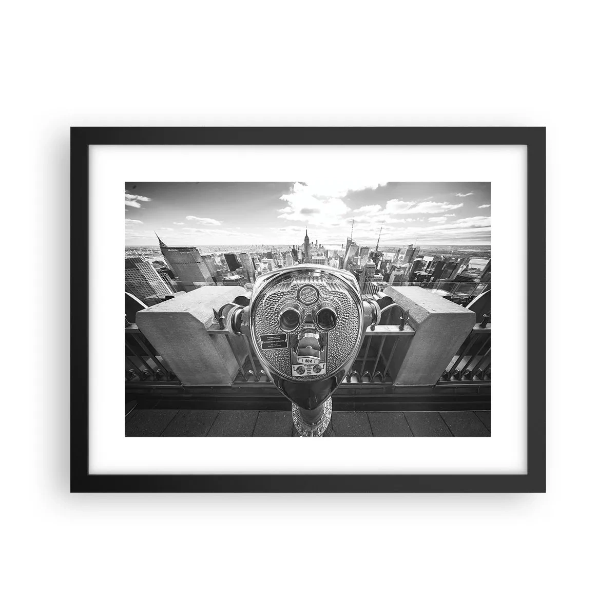 Affiche dans un cadre noir - Poster - Ville sur les villes - 40x30 cm