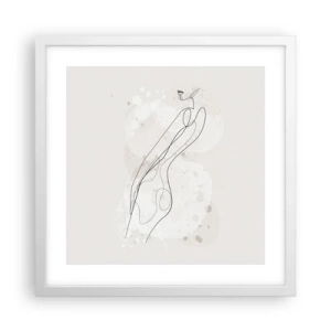 Affiche dans un cadre blanc - Poster - Trompe l'oeil - 40x40 cm