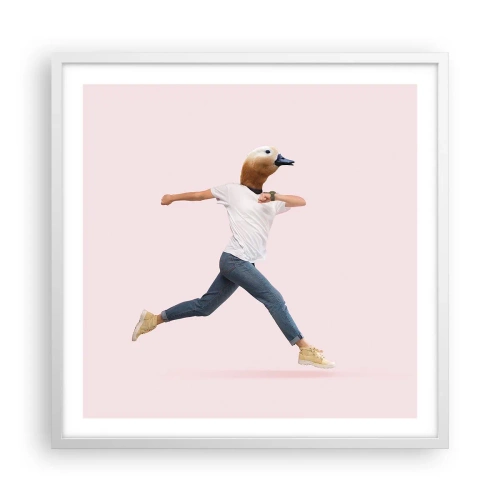 Affiche dans un cadre blanc - Poster - Une pincée d'absurdité - 60x60 cm