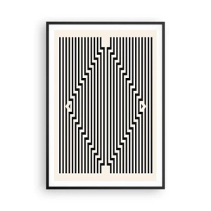Affiche dans un cadre noir - Poster - Illusion géométrique - 70x100 cm