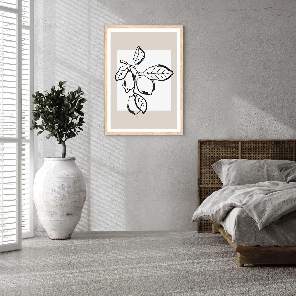 Affiche dans un chêne clair - Poster - Où mûrit le citron… - 61x91 cm