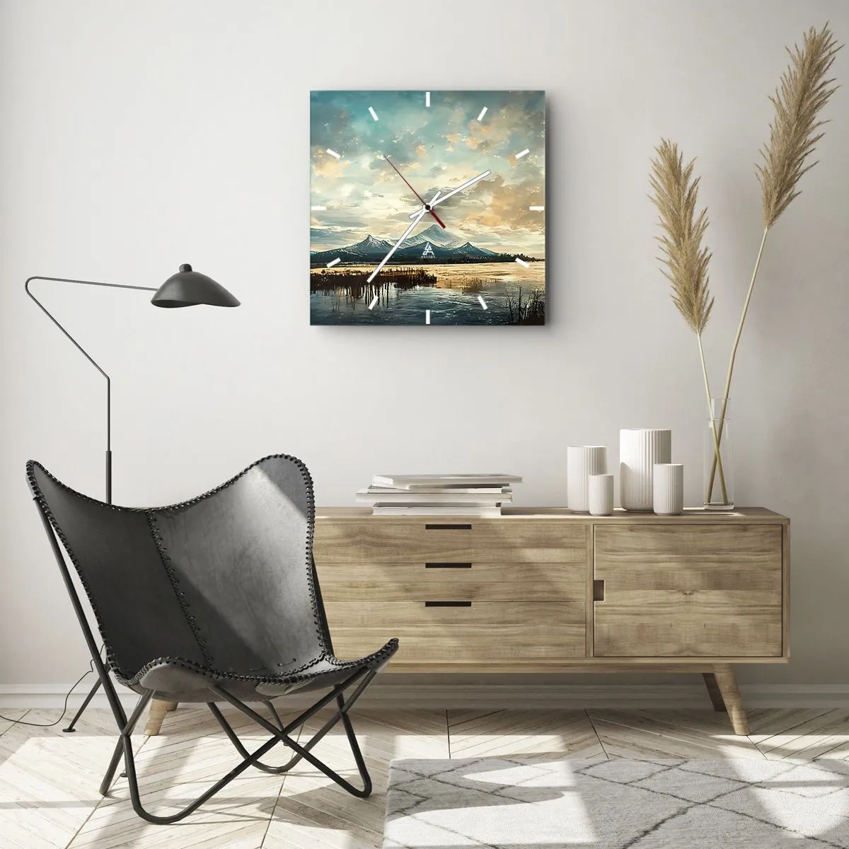 Horloge murale - Pendule murale - Sous la protection du ciel - 40x40 cm