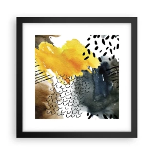 Affiche dans un cadre noir - Poster - Rencontre des éléments - 30x30 cm