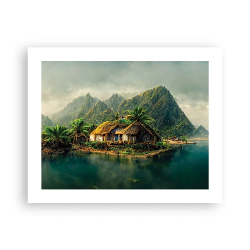 Affiche - Poster - Paradis tropical - 50x40 cm