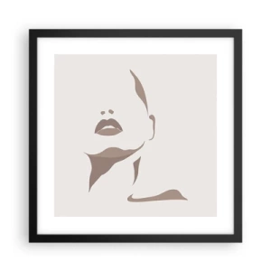 Affiche dans un cadre noir - Poster - Fait de lumière et d'ombre - 40x40 cm