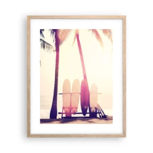 Affiche dans un chêne clair - Poster - Ca va être une journée magnifique - 40x50 cm